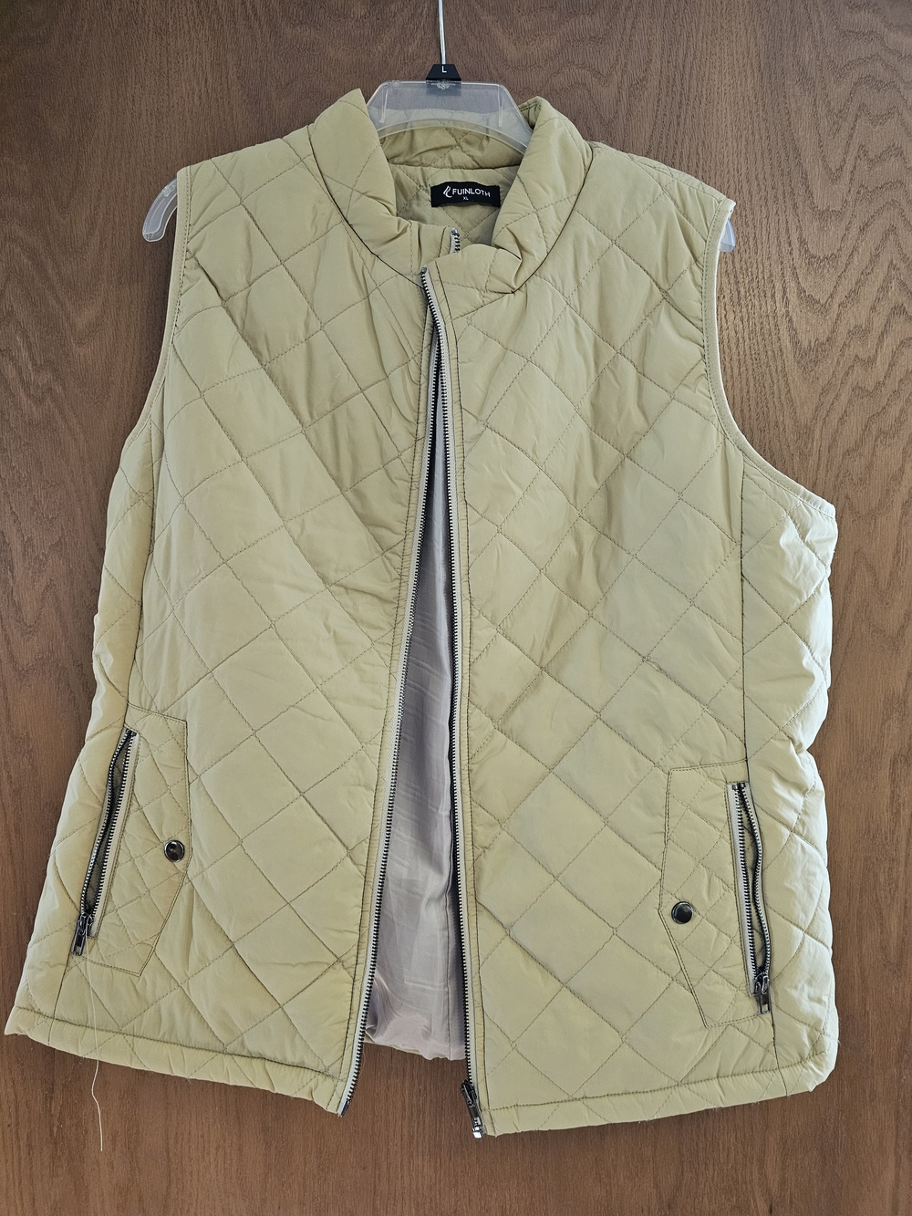 Quilted Puffer Vest - Pale Yellow